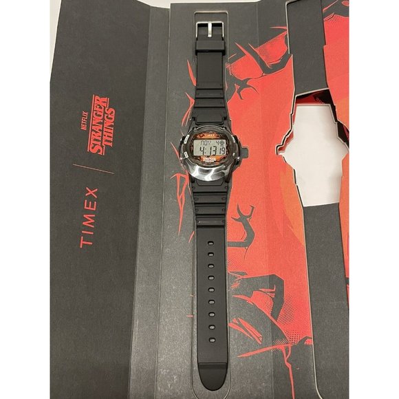 Timex Atlantis x Stranger Things 40mm Resin Strap Black Watch TW2V51000 - Picture 2 of 6